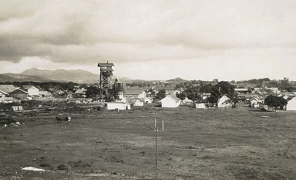 View of sugar mill, Viti Levu Island, Fiji, South Pacific