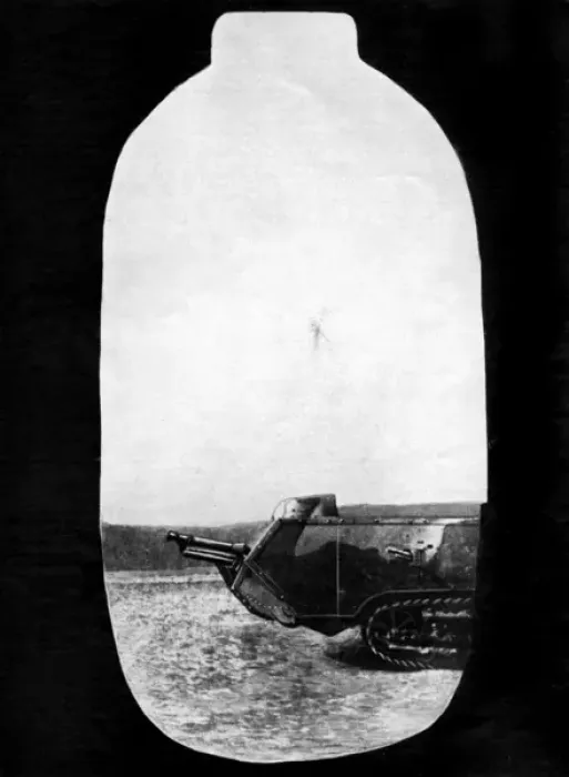 Framed Print : View from a tank, WW1 Framed Print : View from a tank, WW1