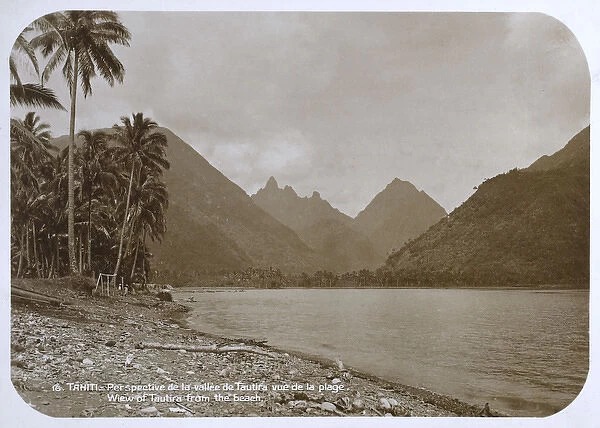View of the Tautira Valley from the Beach - Tahiti