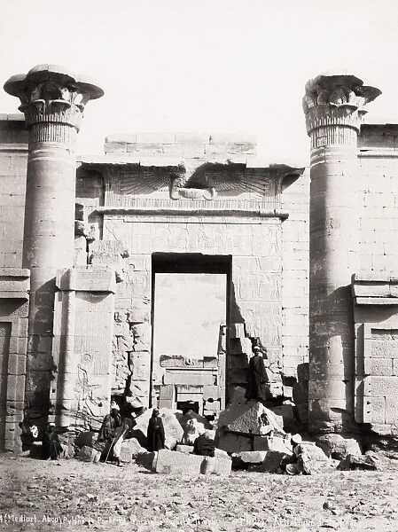 View of temple at Medinet Habu, Egypt