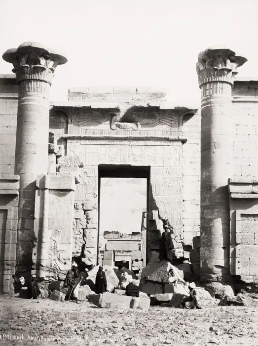 Framed Print : View of temple at Medinet Habu, Egypt Framed Print : View of temple at Medinet Habu, Egypt