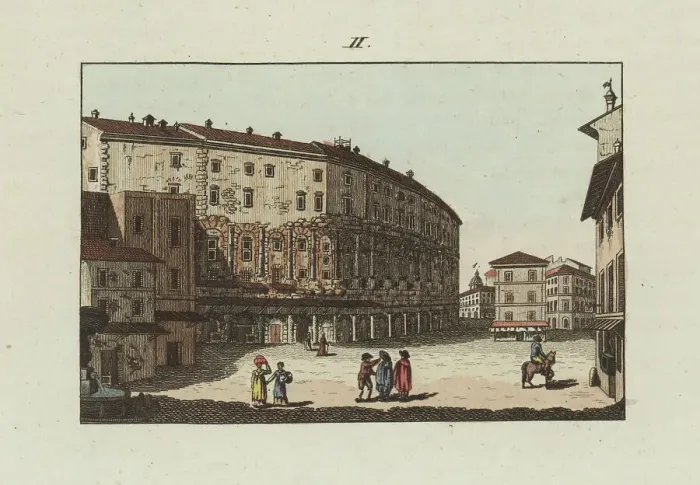 Framed Print : View of the Theatre of Marcellus in Rome, circa 1810 Framed Print : View of the Theatre of Marcellus in Rome, circa 1810