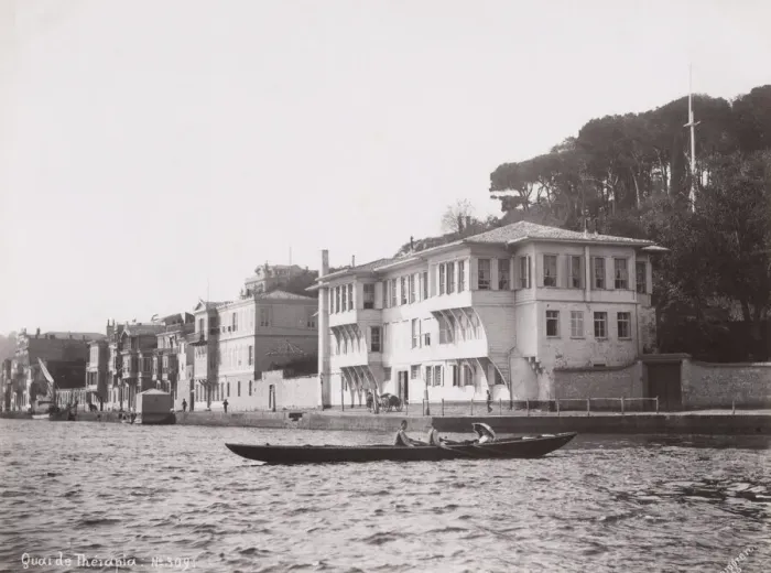 Framed Print : View at Theiapai, now Tarabya, Turkey, boat Framed Print : View at Theiapai, now Tarabya, Turkey, boat