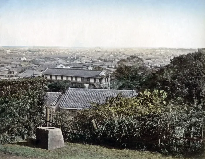 Framed Print : View of Tokyo, Japan, circa 1880s. Date: circa 1880s Framed Print : View of Tokyo, Japan, circa 1880s. Date: circa 1880s