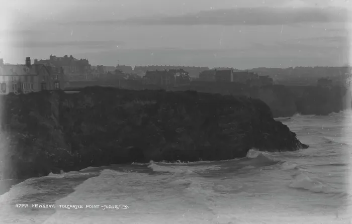 Framed Print : View of Tolcarne Point, Newquay Framed Print : View of Tolcarne Point, Newquay