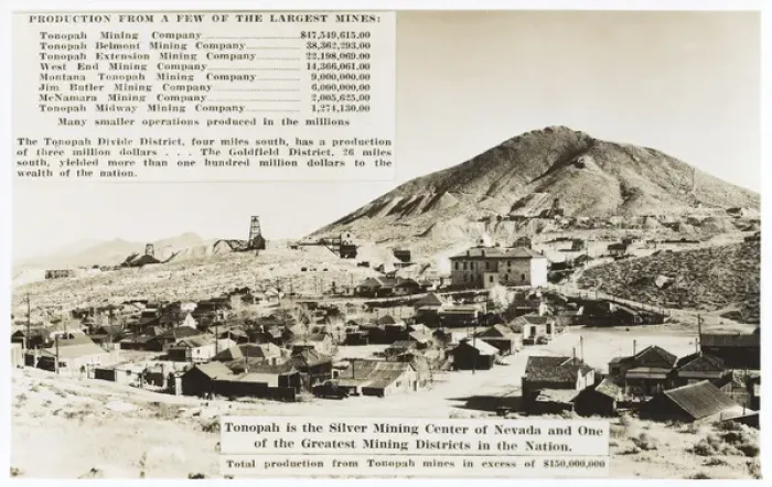 Framed Print : View of Tonopah, Nevada, USA Framed Print : View of Tonopah, Nevada, USA