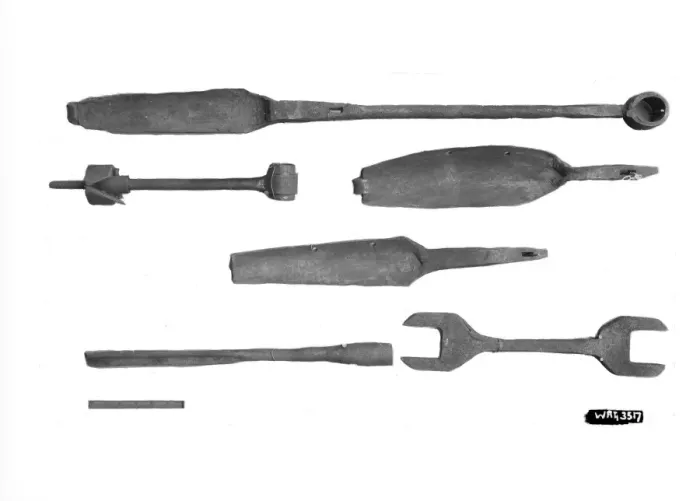 Framed Print : A view of tools, unidentified (possibly Coopers) Framed Print : A view of tools, unidentified (possibly Coopers)