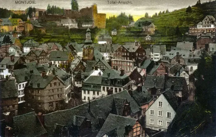 Framed Print : View of the Town, Montjoie - Monschau, North Rhine-Westphali Framed Print : View of the Town, Montjoie - Monschau, North Rhine-Westphali