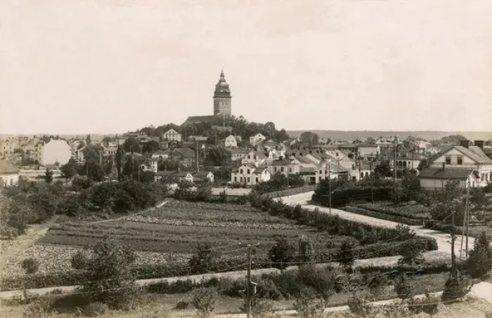 Framed Print : View of the town of Strangnas, Sodermanland, Sweden Framed Print : View of the town of Strangnas, Sodermanland, Sweden