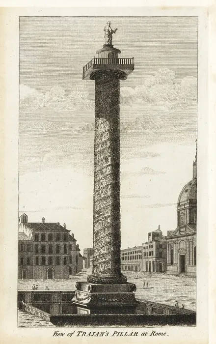 Framed Print : View of Trajan's Column, Rome, in the 18th century Framed Print : View of Trajan's Column, Rome, in the 18th century