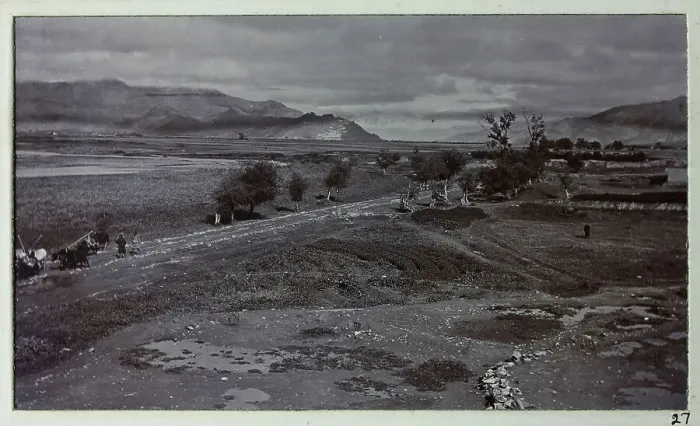 Framed Print : View towards Tsichen, from a fascinating album which reveals new details on a little-known campaign in which a British military force brushed aside Tibetan defences to capture Lhasa, in 1904 Framed Print : View towards Tsichen, from a fascinating album which reveals new details on a little-known campaign in which a British military force brushed aside Tibetan defences to capture Lhasa, in 1904