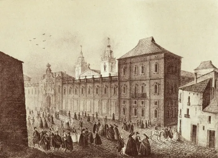 Framed Print : View of the University of Cervera. Engraved by S Framed Print : View of the University of Cervera. Engraved by S