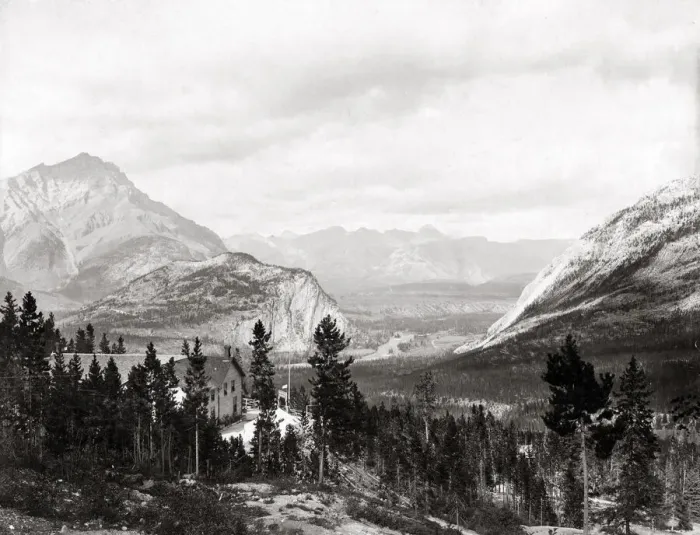 Framed Print : View from the upper Hot Springs Banff National Park, Canada Framed Print : View from the upper Hot Springs Banff National Park, Canada