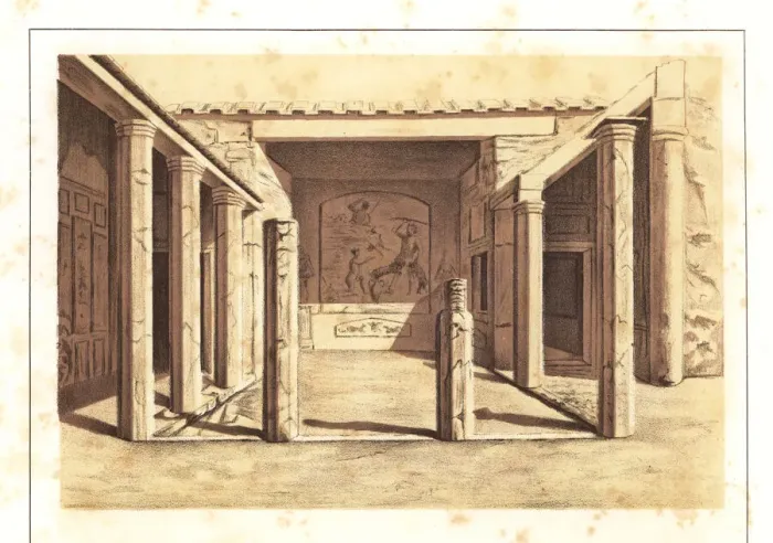 Framed Print : View of the Venereum of the House of Sallust Framed Print : View of the Venereum of the House of Sallust