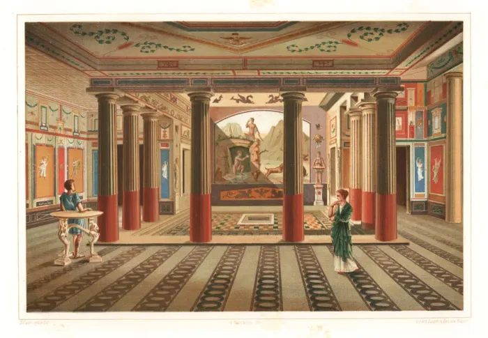 Framed Print : View of the Venereum of the House of Sallust