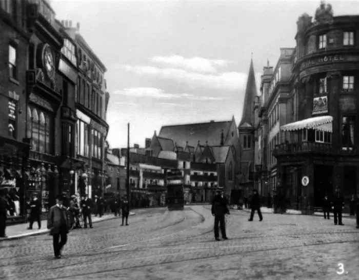 Framed Print : View of Victoria Street, Derby Framed Print : View of Victoria Street, Derby