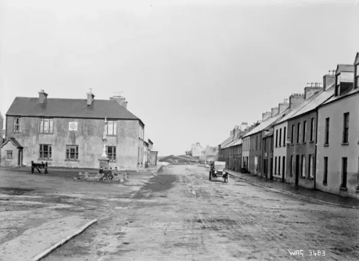 Framed Print : View of a village square, location unknown, perhaps Dunfanag Framed Print : View of a village square, location unknown, perhaps Dunfanag