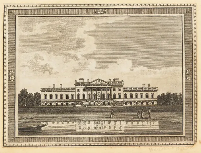 Framed Print : View of Wanstead House on Epping Forest, 18th century Framed Print : View of Wanstead House on Epping Forest, 18th century