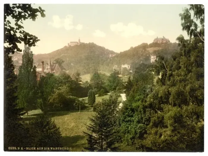 Framed Print : View on the Wartburg, I. Wartburg, Thuringia, Germany Framed Print : View on the Wartburg, I. Wartburg, Thuringia, Germany