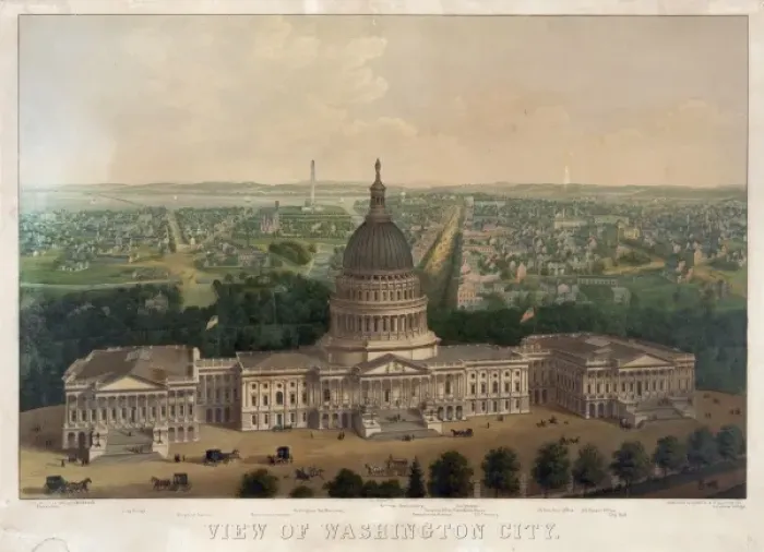 Framed Print : View of Washington City Framed Print : View of Washington City