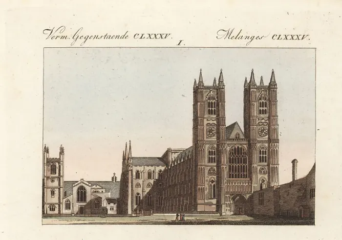 Framed Print : View of Westminster Abbey and St. Margaret's Church, London Framed Print : View of Westminster Abbey and St. Margaret's Church, London