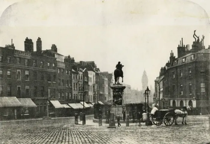 Framed Print : View of Whitehall, rounded corners Framed Print : View of Whitehall, rounded corners