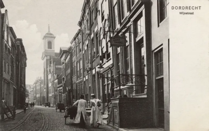 Framed Print : View of Wijnstraat, Dordrecht, South Holland, Netherlands Framed Print : View of Wijnstraat, Dordrecht, South Holland, Netherlands