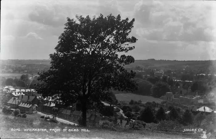 Framed Print : View of Winchester from St. Giles Hill Framed Print : View of Winchester from St. Giles Hill