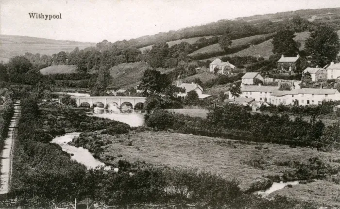 Framed Print : View of Withypool, Exmoor, Somerset, England