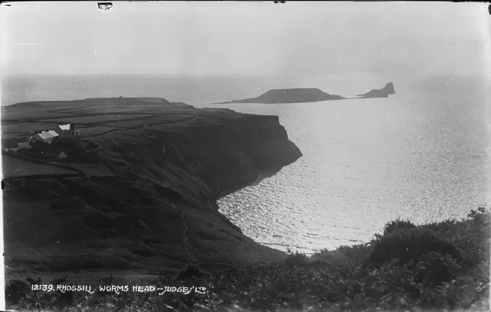 Framed Print : View of Worms Head from Rhossili Framed Print : View of Worms Head from Rhossili