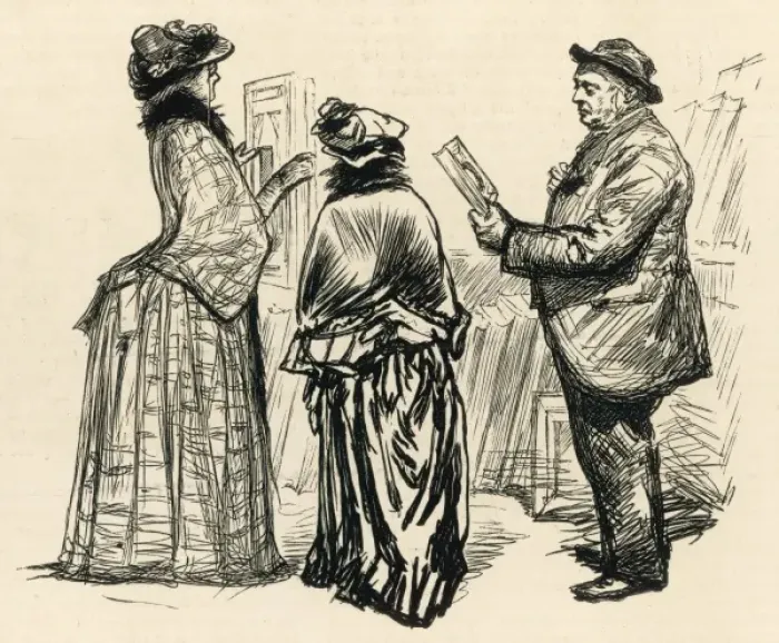 Framed Print : Viewing Paintings at the Royal Academy, London, 1887 Framed Print : Viewing Paintings at the Royal Academy, London, 1887