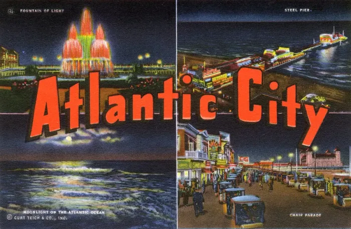 Framed Print : Four views of Atlantic City, New Jersey Framed Print : Four views of Atlantic City, New Jersey