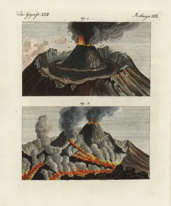 Framed Print : Views of the crater of Mt Vesuvius Framed Print : Views of the crater of Mt Vesuvius