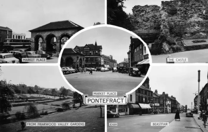 Framed Print : Five views of Pontefract, Yorkshire Framed Print : Five views of Pontefract, Yorkshire