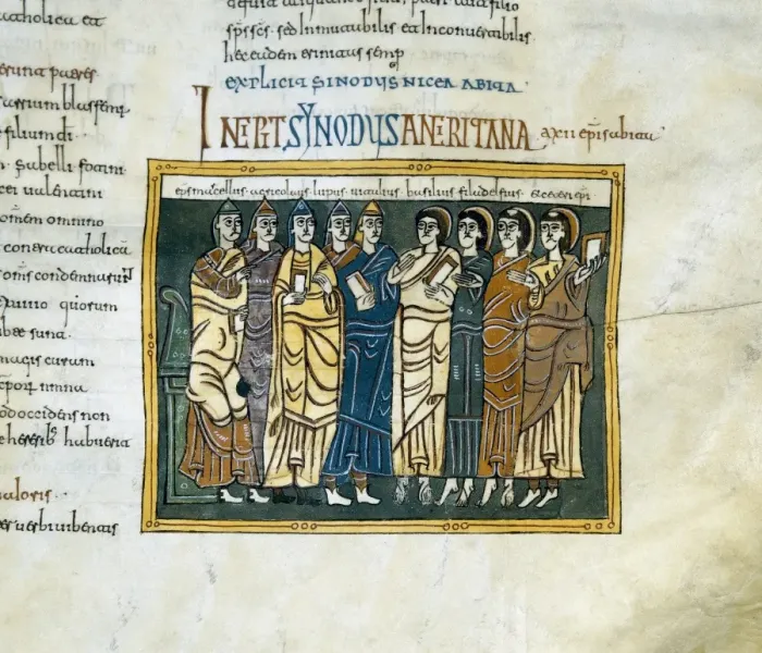 Framed Print : Vigilian or Albelda Codex. 10th c. Council of