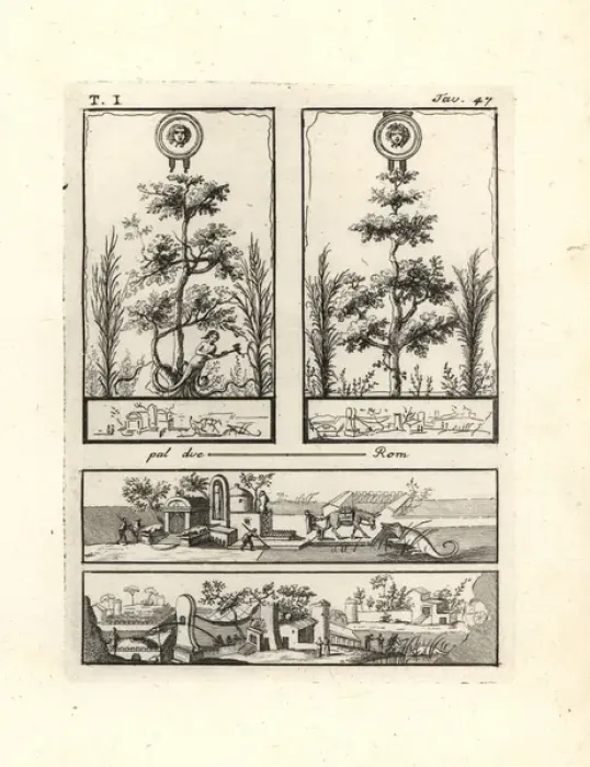 Framed Print : Vignettes from walls in rooms in Pompeii Framed Print : Vignettes from walls in rooms in Pompeii