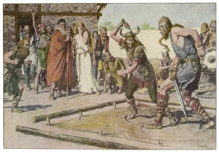 Framed Print : Viking Single Combat Framed Print : Viking Single Combat