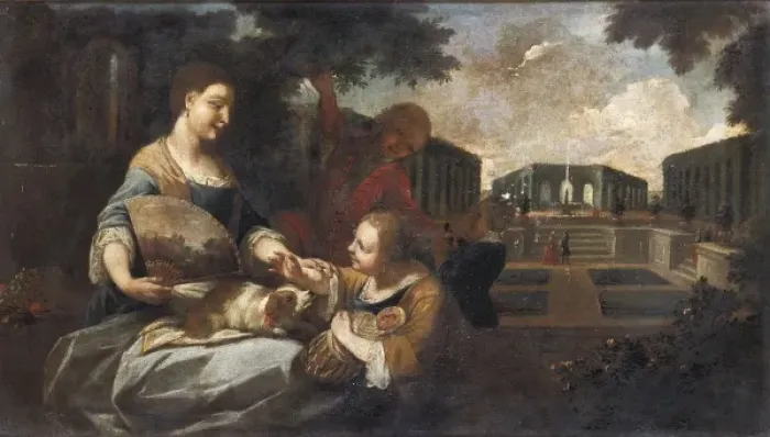 Framed Print : VILADOMAT i MANALT, Antoni (1678-1755). Family Framed Print : VILADOMAT i MANALT, Antoni (1678-1755). Family