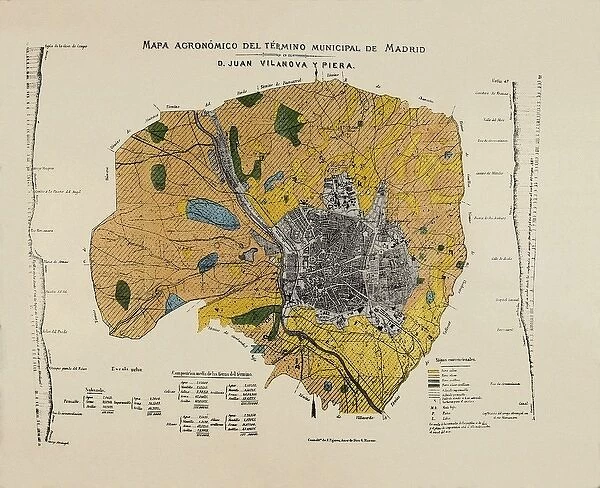 VILANOVA i PIERA, Joan (1821-1893). Agronomic map