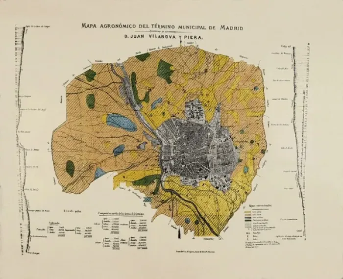 Framed Print : VILANOVA i PIERA, Joan (1821-1893). Agronomic map Framed Print : VILANOVA i PIERA, Joan (1821-1893). Agronomic map