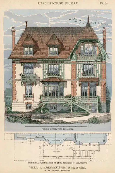 Framed Print : Villa at Chennevieres Framed Print : Villa at Chennevieres