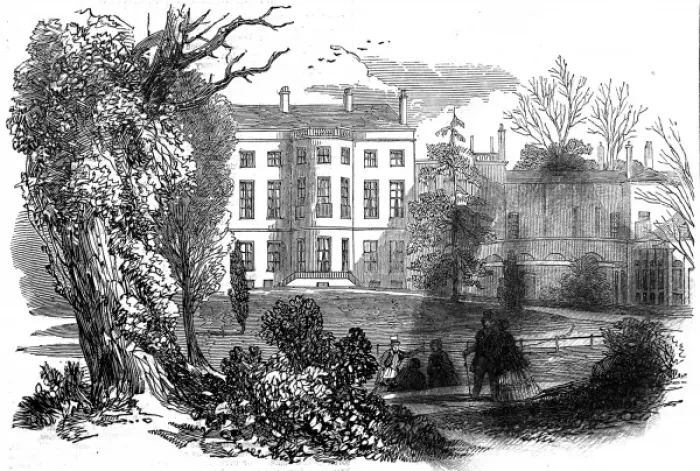 Framed Print : Villa at East Sheen, London, 1848 Framed Print : Villa at East Sheen, London, 1848