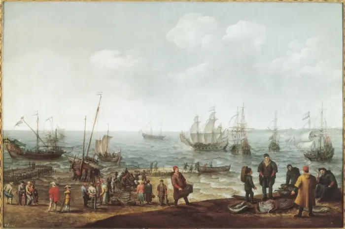 Framed Print : VILLAERTS, Adam (1577-1664). Seascape. 1621 Framed Print : VILLAERTS, Adam (1577-1664). Seascape. 1621