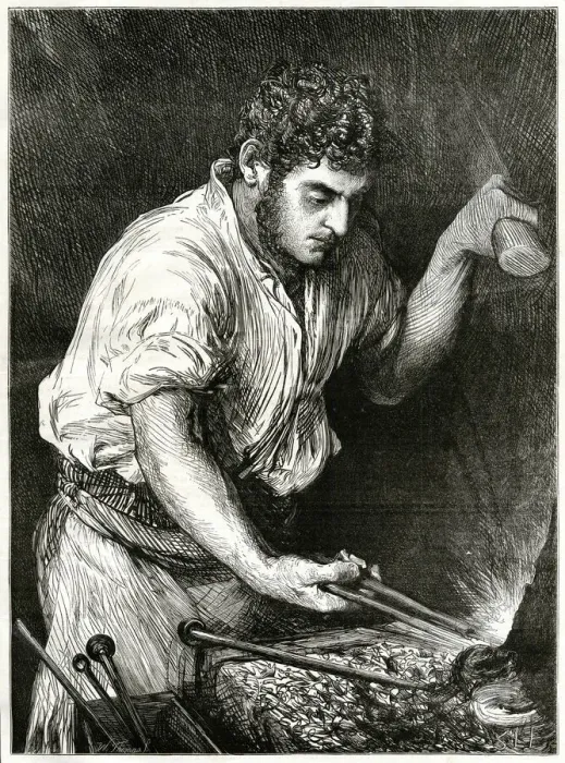 Framed Print : Village blacksmith 1870 Framed Print : Village blacksmith 1870