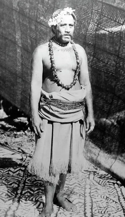 Framed Print : Village Chief, Samoa, Victorian period Framed Print : Village Chief, Samoa, Victorian period
