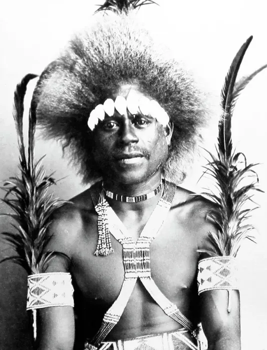 Framed Print : Village Chief wearing dancing costume, Solomon Islands Framed Print : Village Chief wearing dancing costume, Solomon Islands