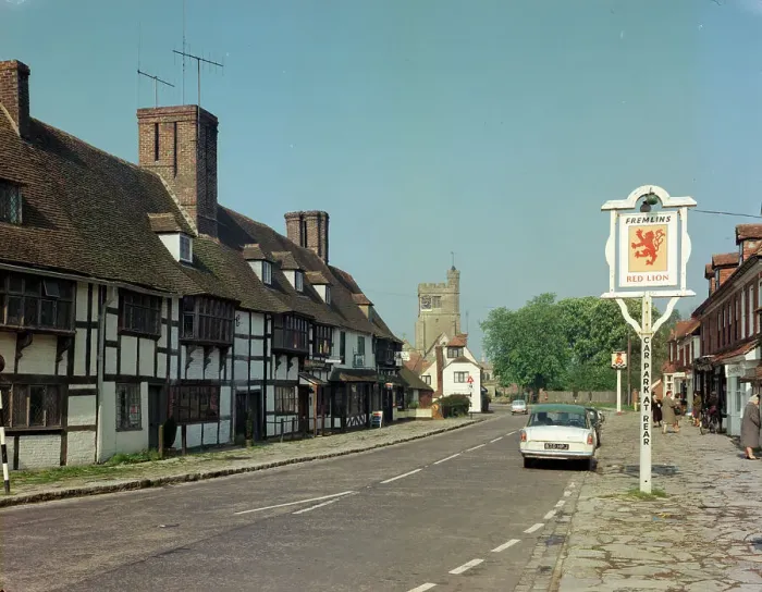 Framed Print : Village and church, Biddenden Framed Print : Village and church, Biddenden