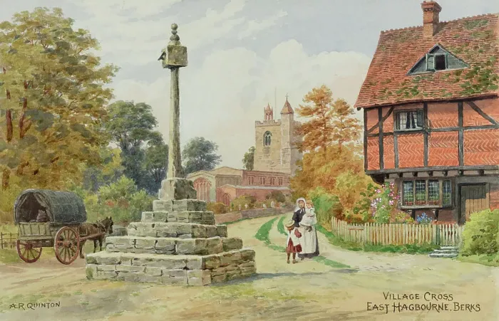 Framed Print : Village Cross, East Hagbourne, Oxfordshire Framed Print : Village Cross, East Hagbourne, Oxfordshire