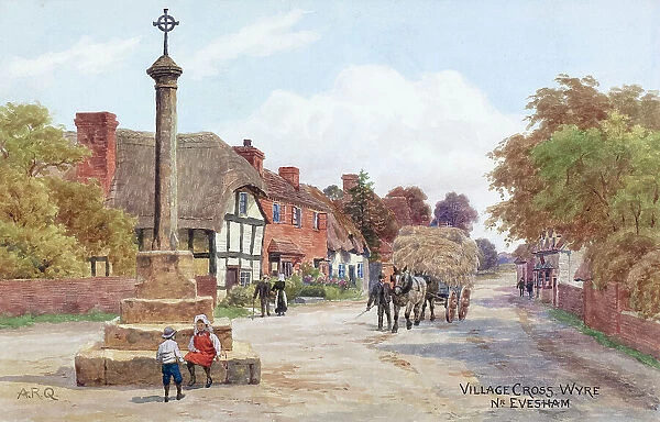 Village cross at Wyre, near Evesham, Worcestershire