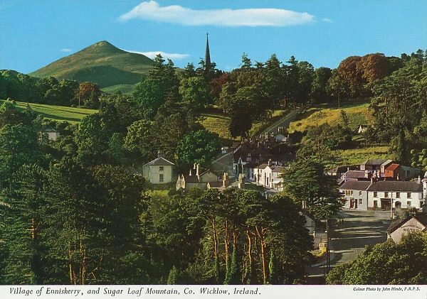 Village of Enniskerry, and Sugarloaf Mountain, Co Wicklow